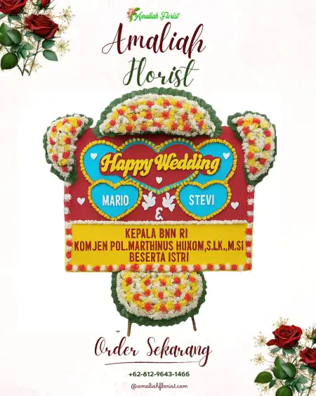 Papan Bunga Pernikahan Tirem